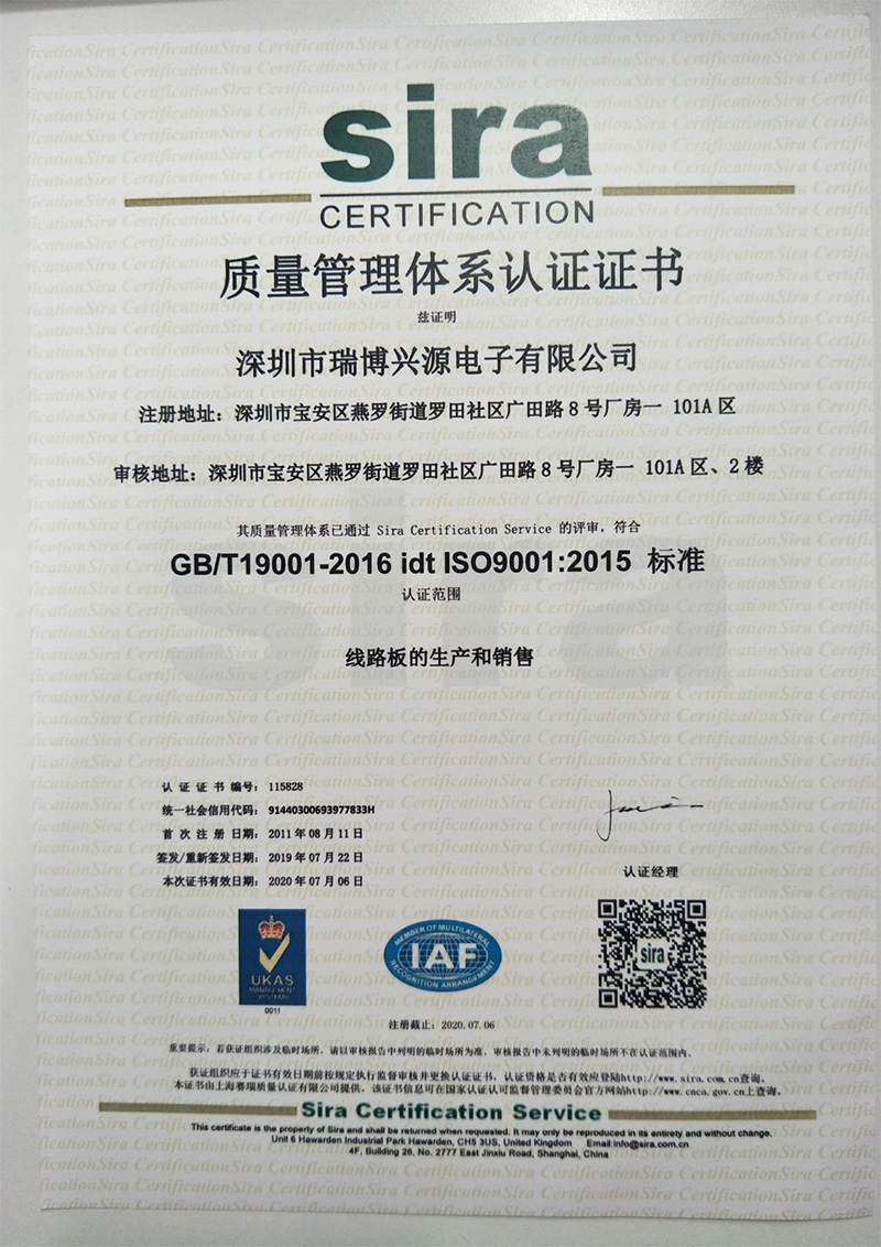 ISO9001-2015中文證書